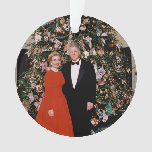 Kerst van het Amerikaanse President Bill Clinton & Ornament (voorkant)