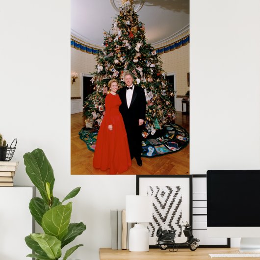 Kerst van het Amerikaanse President Bill Clinton & Poster (Thuiskantoor)