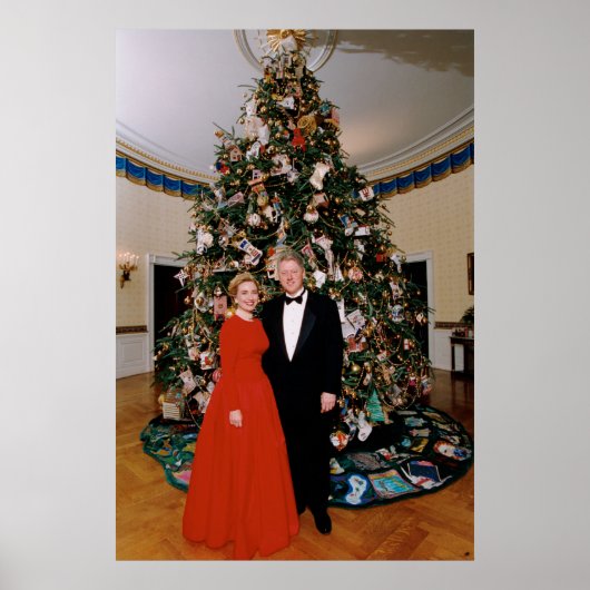 Kerst van het Amerikaanse President Bill Clinton & Poster (Voorkant)
