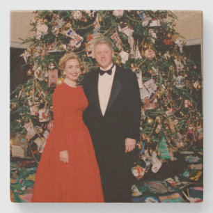 Kerst van het Amerikaanse President Bill Clinton & Stenen Onderzetter