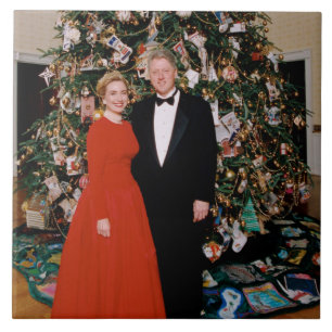 Kerst van het Amerikaanse President Bill Clinton & Tegeltje