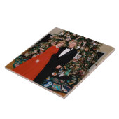 Kerst van het Amerikaanse President Bill Clinton & Tegeltje (Zijkant)