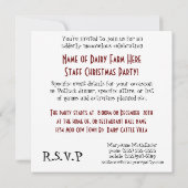 Kerst van het Boerderij in Mairy Kaart (Achterkant)