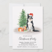 Kerst van het collie Cute-Hondenliefhebber aan de  Kaart (Voorkant)