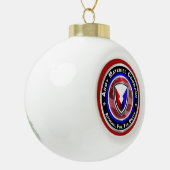 Kerst van het Commando Leger Materiel Keramische Bal Ornament (Links)