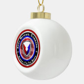 Kerst van het Commando Leger Materiel Keramische Bal Ornament (Rechts)