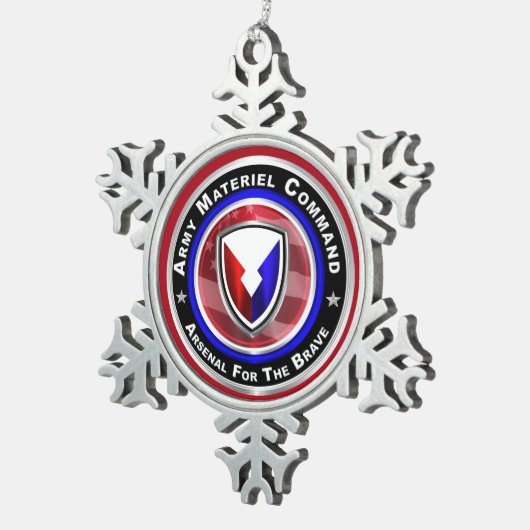 Kerst van het Commando Leger Materiel Tin Sneeuwvlok Ornament (Rechts)