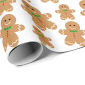 Kerst van het gevierde kerst van Gingerbrood Cadeaupapier (Rol Hoek)