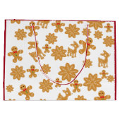 Kerst van het gevierde kerst van Gingerbrood Groot Cadeauzakje (Achterkant)