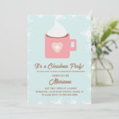 Kerst van het hete cacaoschild kaart (Staand voorkant)