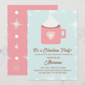 Kerst van het hete cacaoschild kaart (Voorkant / Achterkant)