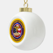 Kerst van het kerkhof voor kerkdieren keramische bal ornament (Rechts)