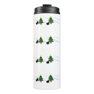 Kerst van het kleine varken thermosbeker