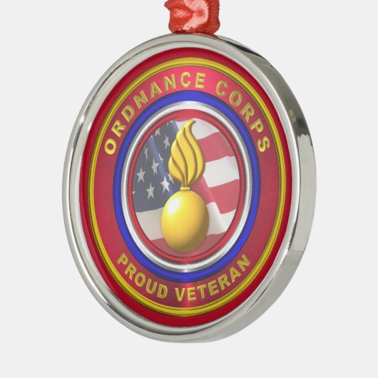 Kerst van het legerkorps metalen ornament (Links)