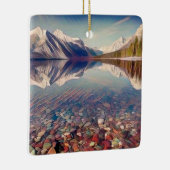 Kerst van het McDonald Lake Glacier Park Keramisch Ornament (Rechts)