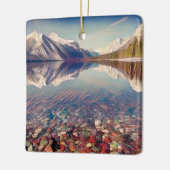 Kerst van het McDonald Lake Glacier Park Keramisch Ornament (Links)