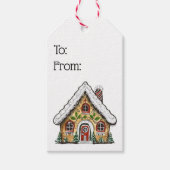 Kerst van het ontbijt cadeaulabel (Voorkant)