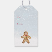 Kerst van het ontbijt cadeaulabel (Achterkant)