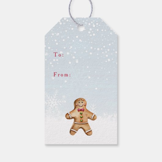 Kerst van het ontbijt cadeaulabel (Achterkant)