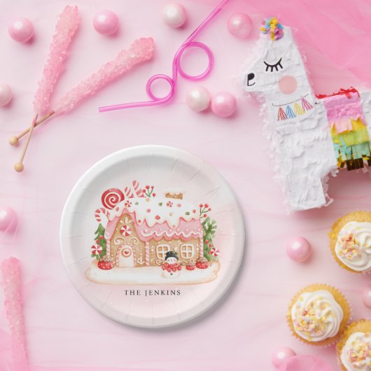 Kerst van het ontbijt in Gingerbrood Papieren Bordje (Feest)