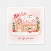 Kerst van het ontbijt in Gingerbrood Servet (Voorkant)