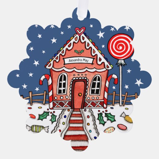 Kerst van het ontbijt ornament kaart (Voorkant)