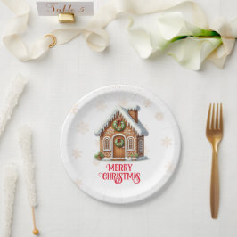 Kerst van het ontbijt papieren bordje