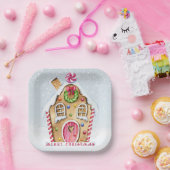 Kerst van het ontbijt papieren bordje (Feest)