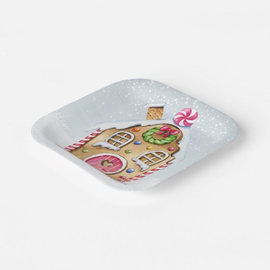 Kerst van het ontbijt papieren bordje (Gebogen)