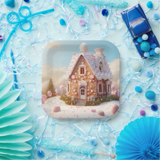 Kerst van het ontbijt papieren bordje (Feest)