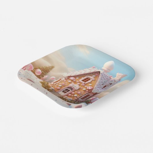 Kerst van het ontbijt papieren bordje (Gebogen)