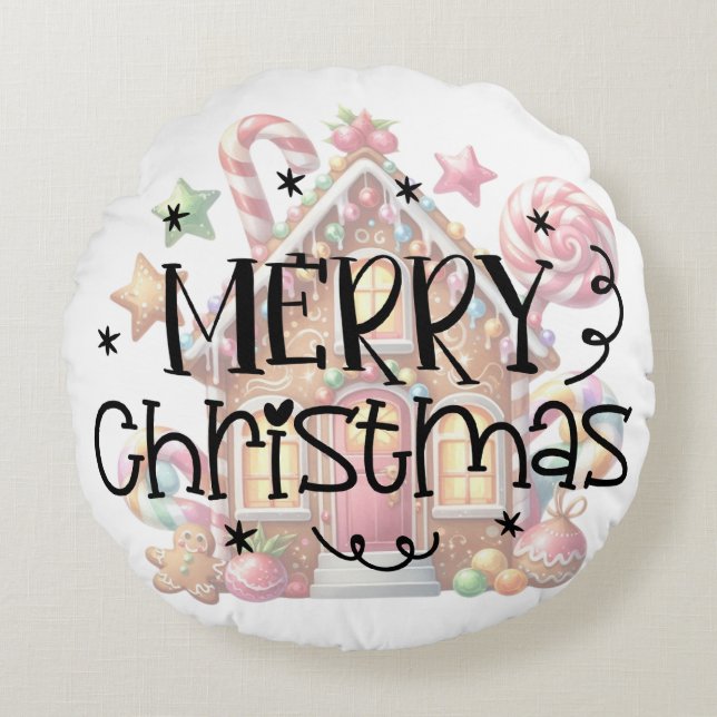 Kerst van het ontbijt rond kussen (Voorkant)