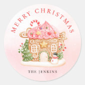 Kerst van het ontbijt ronde sticker (Voorkant)