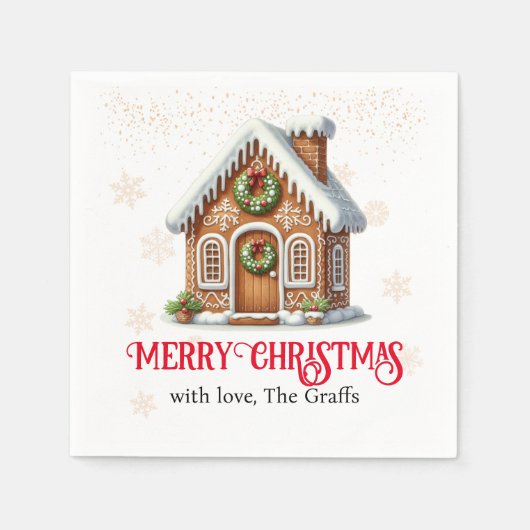 Kerst van het ontbijt servet (Voorkant)