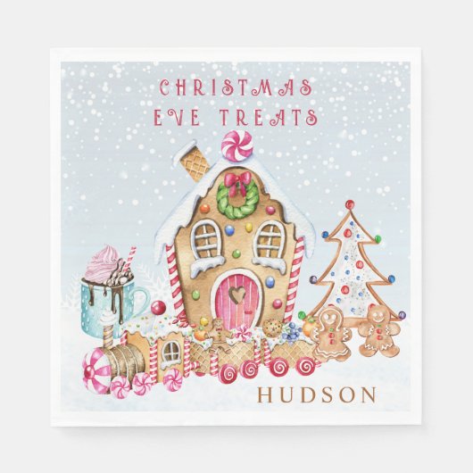 Kerst van het ontbijt servet (Voorkant)