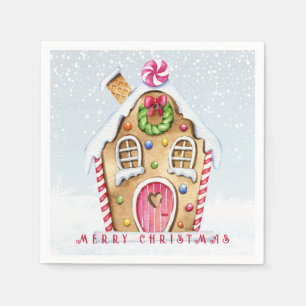 Kerst van het ontbijt servet