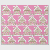 Kerst van het roze ontbijt cadeaupapier (Vlak)