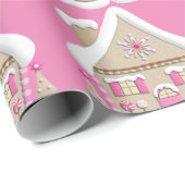 Kerst van het roze ontbijt cadeaupapier (Rol Hoek)