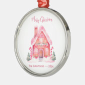 Kerst van het roze ontbijt metalen ornament (Links)