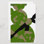 kerst van het sneeuwleger briefpapier (Voorkant / Achterkant)