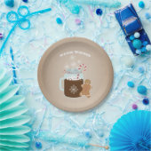 Kerst van het warme chocolade-gebak papieren bordje (Feest)