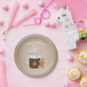 Kerst van het warme chocolade-gebak papieren bordje (Feest)