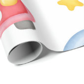 Kerst van het wereldbol met drijvende kat en sneeu cadeaupapier (Rol Hoek)