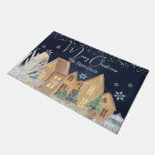 Kerst van het winterdorp Cozy Waterverf Winter Deurmat (Schuin)
