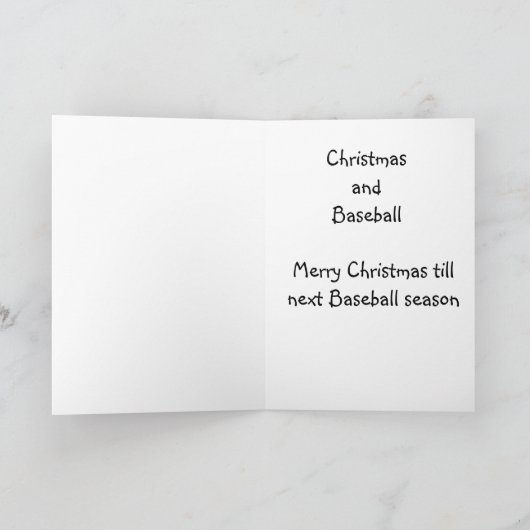 Kerst van honkbalfans feestdagen kaart (Binnen)