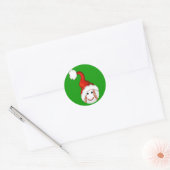 Kerst van honkbalfans ronde sticker (Envelop)