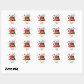 Kerst van Hot Cocaca Bomb Ronde Sticker (Vel)
