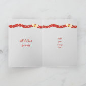 Kerst van huis naar huis feestdagen kaart (Binnen)