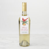 Kerst van kardinaal bedrijf flessenhanger (Op fles)