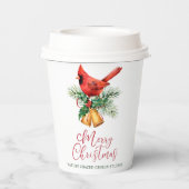 Kerst van kardinaal bedrijf papieren bekers (Achterkant)